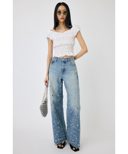 パンツ MOUSSY DESTROYED MIDRISE BAGGY DESTROYED MIDRISE BAGGY｜マウジーの通販｜&mall（アンドモール