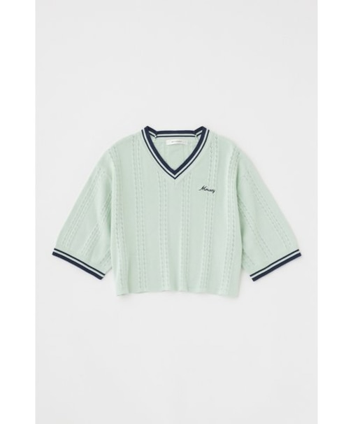 MOUSSY CROPPED KNIT Tシャツ