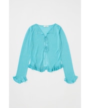 OPEN NECK SHEER カーディガン