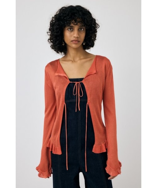 OPEN NECK SHEER カーディガン