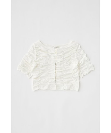 SHIRRING CROP トップス