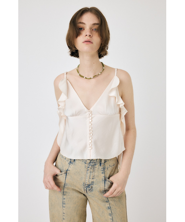 FRILL STRAP SATIN キャミ