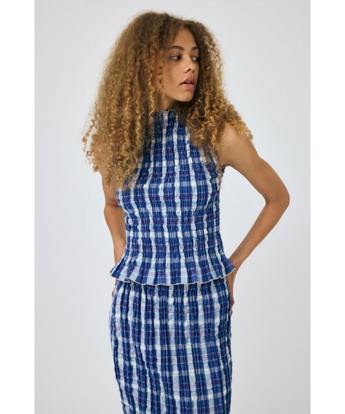 SHIRRING SLEEVELESS トップス｜マウジーの通販｜&mall（アンドモール