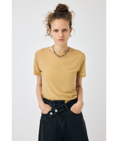 RHINESTONE SHEER Tシャツ
