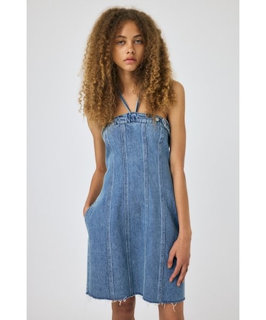 DENIM BARETOP MINI ワンピース