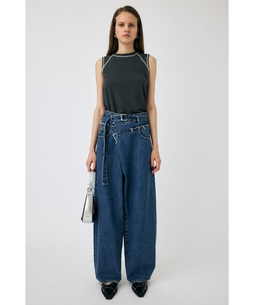 FOLD WAIST WIDE STRAIGHT｜マウジーの通販｜&mall（アンドモール