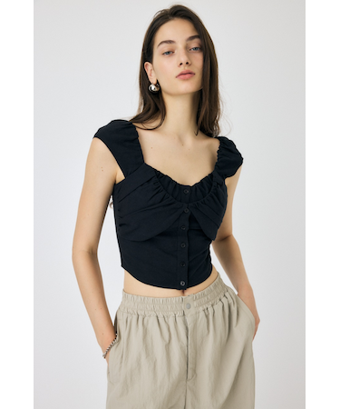 LAYERED GATHERED ブラウス