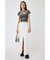 FRONT SLIT FRINGE スカート