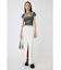 FRONT SLIT FRINGE スカート