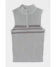 MOCK NECK ハーフジップトップス