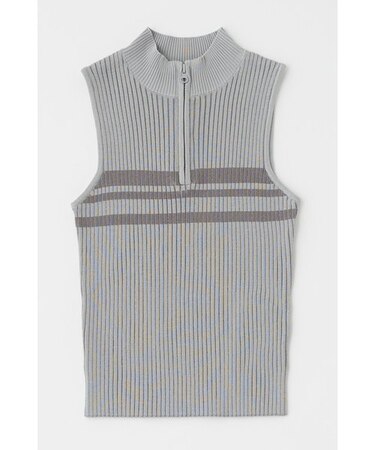 MOCK NECK ハーフジップトップス