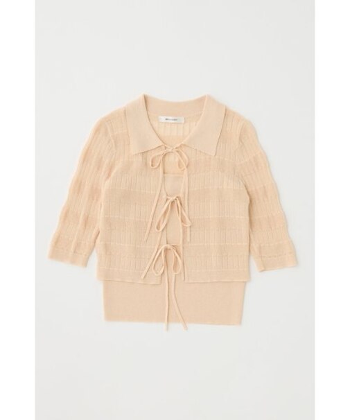 KNIT CAMI & RIBBON シャツセット