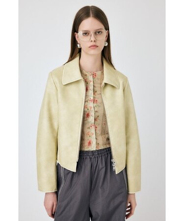 FAUX LEATHER MINIMAL ジャケット