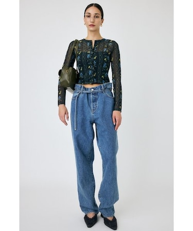 OVER WAIST ルーズストレートデニム