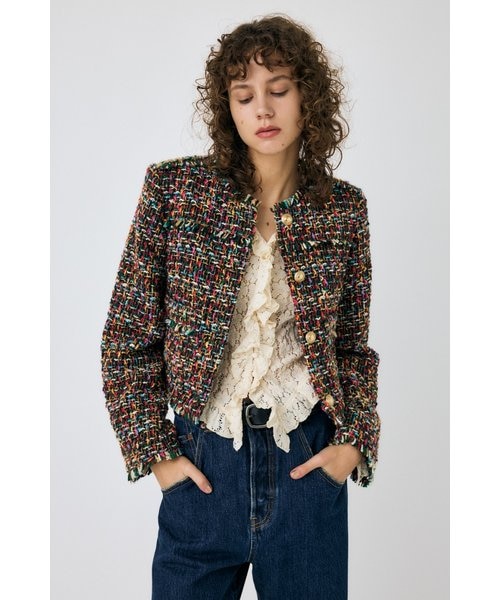COMPACT TWEED ジャケット｜マウジーの通販｜&mall（アンドモール