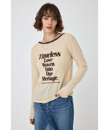 SHEER LOGO ロングスリーブTシャツ