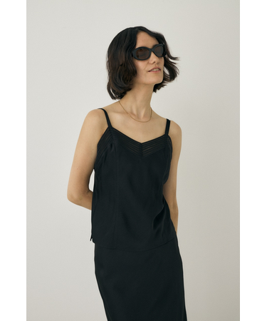 サテンキャミソール　リサイクルポリエステル×レーヨン素材