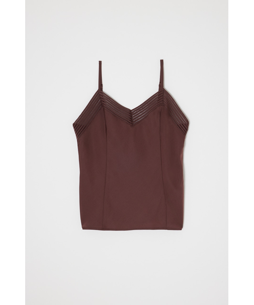 サテンキャミソール　リサイクルポリエステル×レーヨン素材