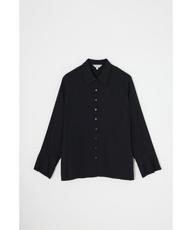 サテンシャツ　リサイクルポリエステル×レーヨン素材