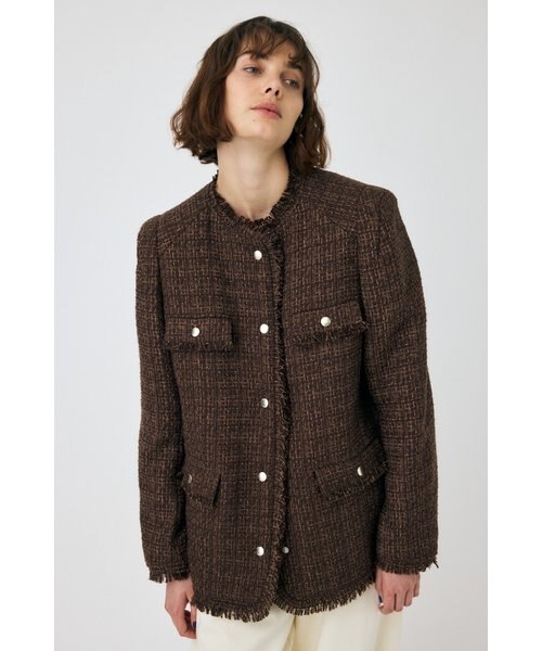 VELOUR TWEED ジャケット VELOUR ツイード ジャケット｜マウジーの通販｜&mall（アンドモール