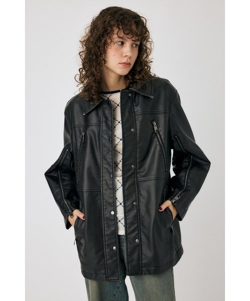 AGED F／LEATHER MIDDLE ジャケット｜マウジーの通販｜&mall（アンド