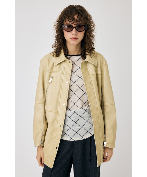 AGED F／LEATHER MIDDLE ジャケット｜マウジーの通販｜&mall（アンド