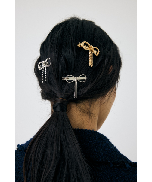 MULTI CHAIN BOW ヘアクリップ