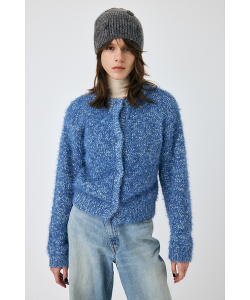 GLITTER SHAGGY ニットカーディガン｜マウジーの通販｜&mall（アンド