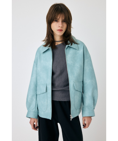 FAUX LEATHER OVER ジャケット｜マウジーの通販｜&mall（アンドモール