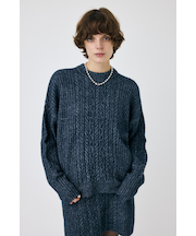 RIB CABLE ニットトップス