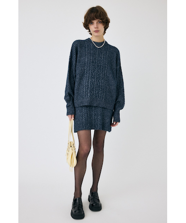 RIB CABLE ミニスカート