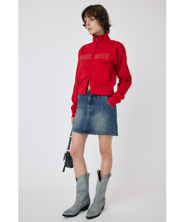 BELTED DENIM ミニスカート