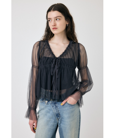 TULLE LAYERED トップス