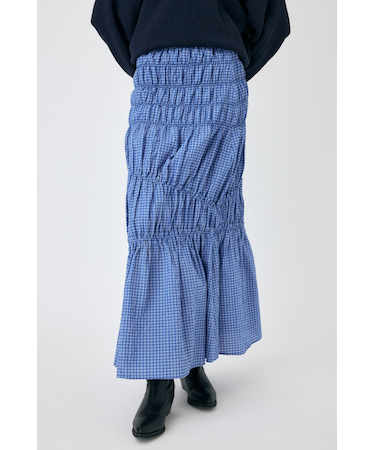 PLAID GATHER スカート