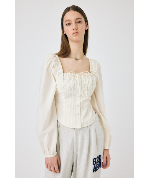 PUFF SLEEVE CORSET FIT ブラウス