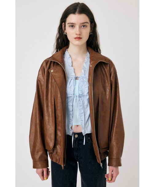 GLOSSY F/LEATHER ブルゾン