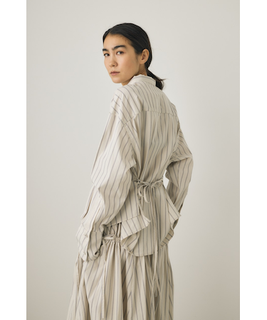 2WAYスタンド衿シャツ オーガニックコットン使用