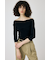 CROSS OFF SHOULDER ニットトップス