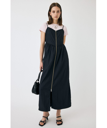 FRONT ZIP NYLON キャミドレス