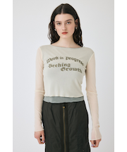 SHEER LAYERED ロングスリーブTシャツ