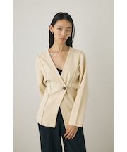 ニットジャケット 素材の一部にオーガニックコットン使用