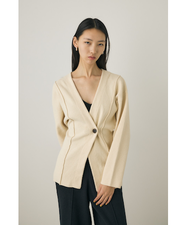 ニットジャケット 素材の一部にオーガニックコットン使用