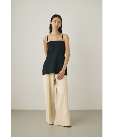 ニットワイドパンツ　素材の一部にオーガニックコットン使用