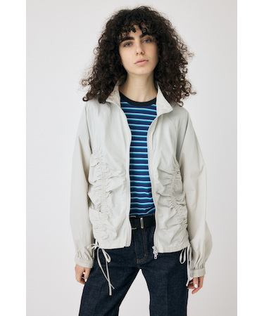 RIBBON GATHER NYLON ジャケット