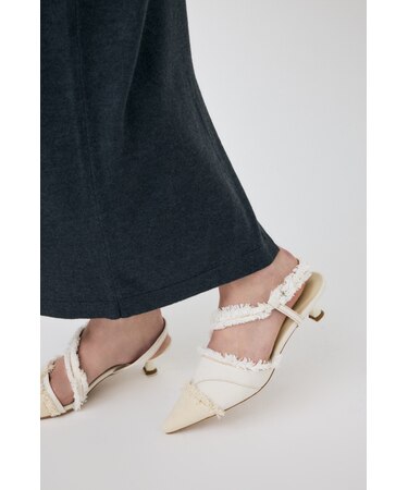 REMAKE DENIM POINTY HEEL パンプス