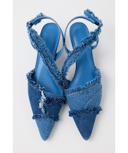 REMAKE DENIM POINTY HEEL パンプス