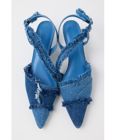 REMAKE DENIM POINTY HEEL パンプス