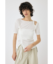 ONE SHOULDER タイネック TEE