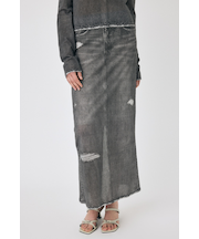 DENIM PRINT TRANSPARENT スカート