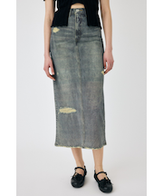 DENIM PRINT TRANSPARENT スカート